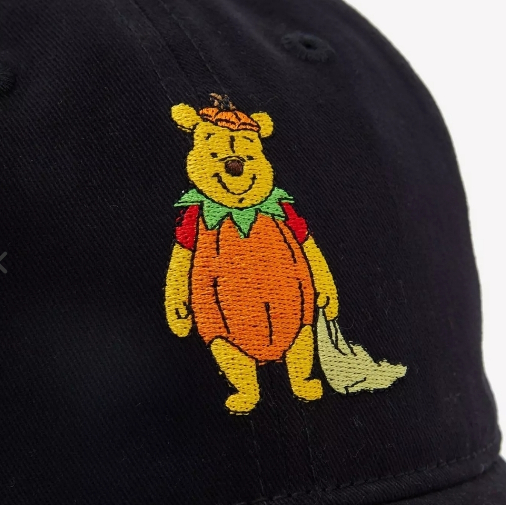 Disney Winnie the Pooh Pumpkin Pooh Bear Ball Cap Black NWT - Picture 4 of 12